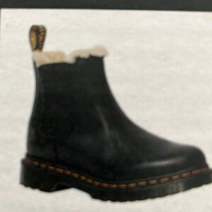 Dr. Martens fur lined Lenore black boots NIB